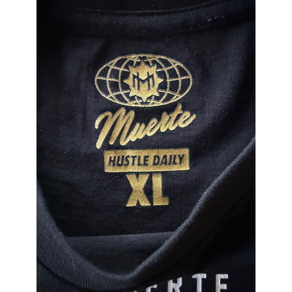 Hasta Muerte Hustle Daily Outwork Everyone Graphic Tee Black XL Dove Rose Moon - Picture 3 of 9